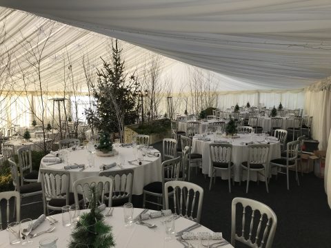 Round banquet tables for your marquee